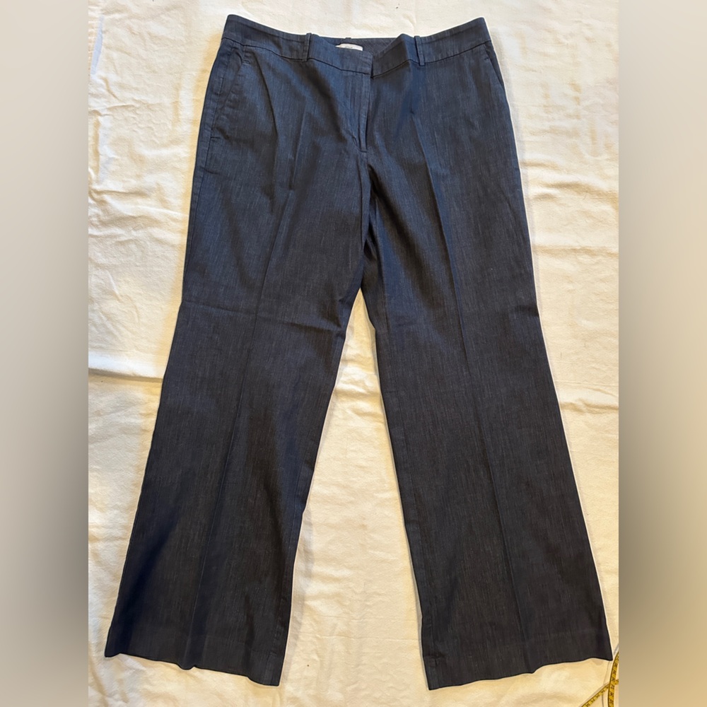 LOFT Dark Gray Wide Leg Jeans